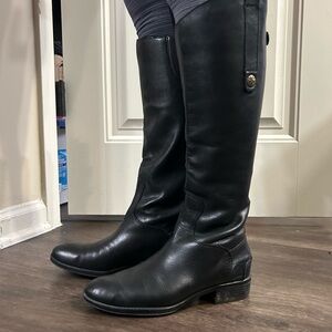 Sam Edelman Black Leather Knee-High Boots